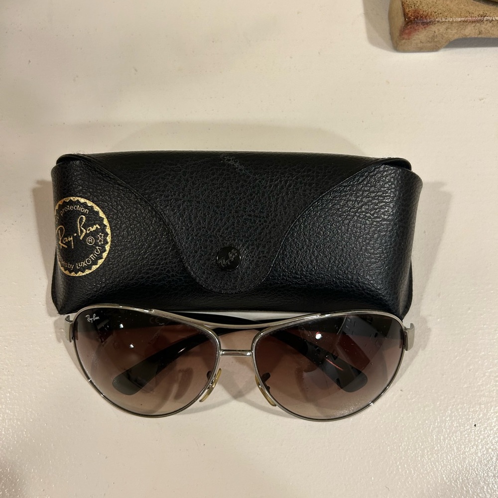 Rayban RB 3386 004/13 Gunmetal Frames Granite  Aviator Sunglasses